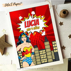 Kit Imprimible MUJER MARAVILLA - Jotas Paper Kits