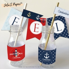 Kit Imprimible NAUTICAL PARTY - Jotas Paper Kits