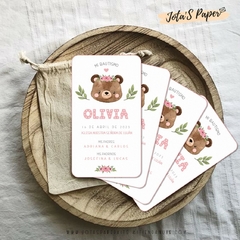 Kit Imprimible OSITA DEL BOSQUE FLORAL en internet