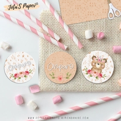 Kit Imprimible OSITA DEL BOSQUE TRIBAL - Jotas Paper Kits