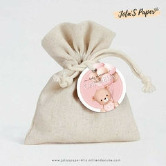 Kit Imprimible OSITA CON GLOBOS - Jotas Paper Kits