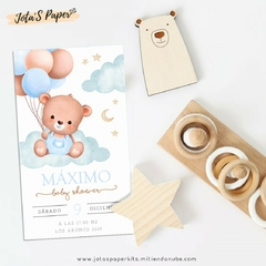 Kit Imprimible OSITO CON GLOBOS