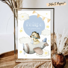 Kit Imprimible OSITO AVIADOR MOD2 - Jotas Paper Kits