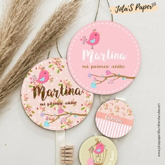 Imagen de Kit Imprimible PAJARITOS SHABBY