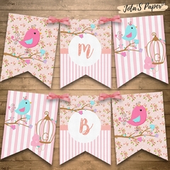 Kit Imprimible PAJARITOS SHABBY - comprar online
