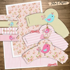 Kit Imprimible PAJARITOS SHABBY en internet