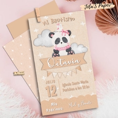Kit Imprimible PANDA NENA ROSA