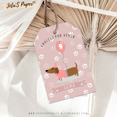 Imagen de Kit Imprimible PERRITO SALCHICHA ROSA