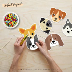 Kit Imprimible PERRITOS - Jotas Paper Kits