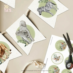 Kit Imprimible SAFARI GREEN - comprar online