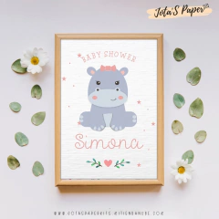 Imagen de Kit Imprimible HIPOPÓTAMO NENA