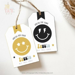 Kit Imprimible SMILE FACE BOY - Jotas Paper Kits