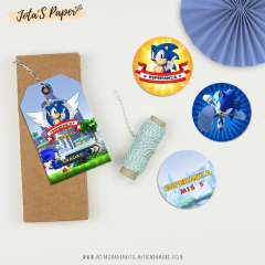 Kit Imprimible SONIC - Jotas Paper Kits