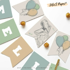 Kit Imprimible PARTY REX - Jotas Paper Kits