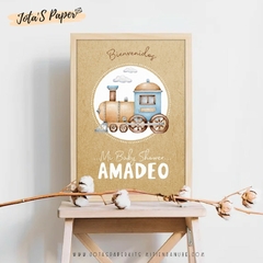 Kit Imprimible TREN ACUARELA - Jotas Paper Kits