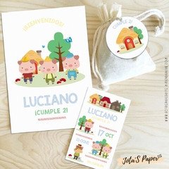 Kit Imprimible LOS TRES CERDITOS - comprar online