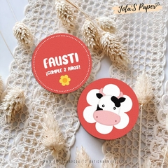 Imagen de Kit Imprimible VACA LOLA ROJO