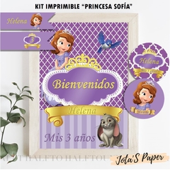Kit Imprimible PRINCESA SOFIA - Jotas Paper Kits
