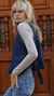 Chaleco Denim azul Tachas Saltan Pepa Jeans - comprar online