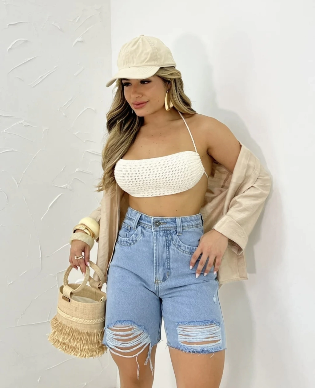 BERMUDA JEANS MEIA COXA