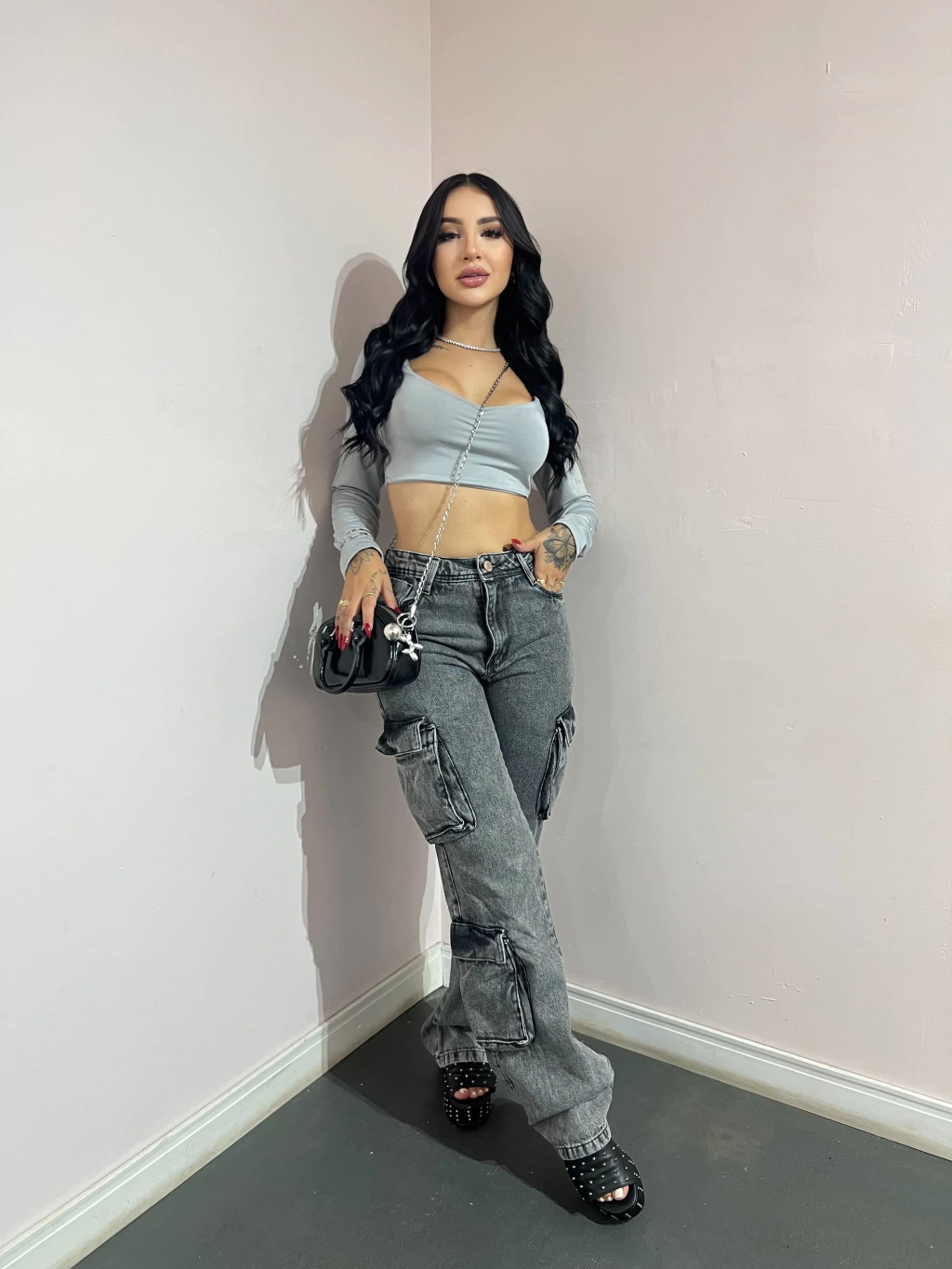CALÇA CARGO GRAFITE 2 BOLSOS