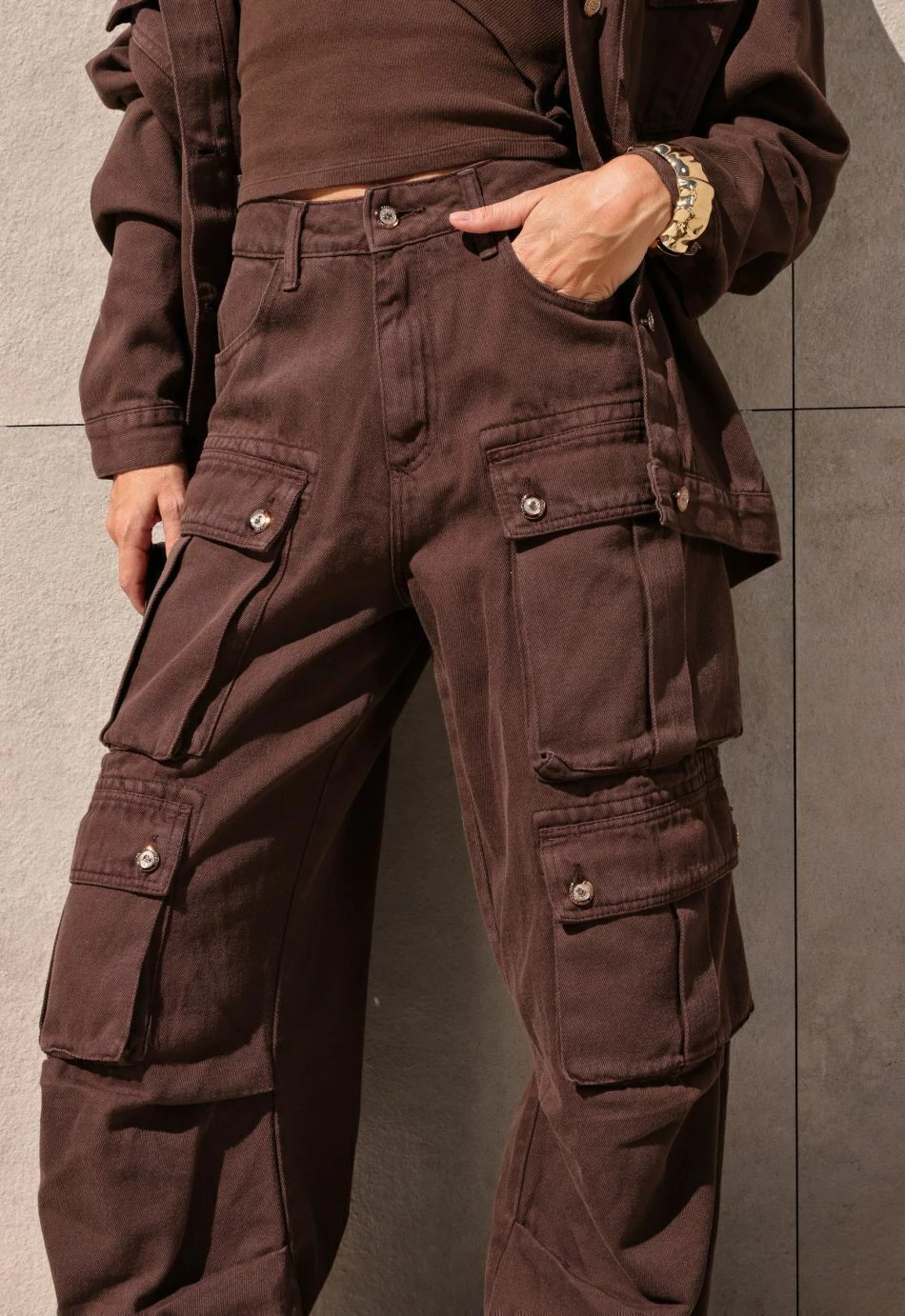CALCA CARGO UTILITY MARROM