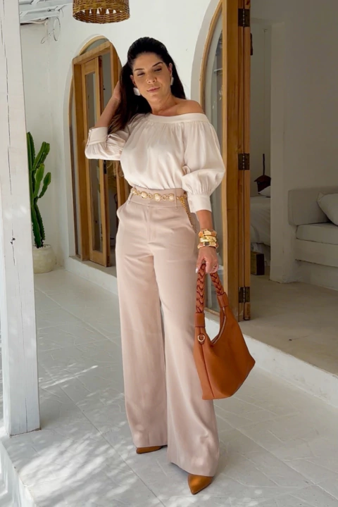 Calça Alfaiataria Pantalona Vera - comprar online