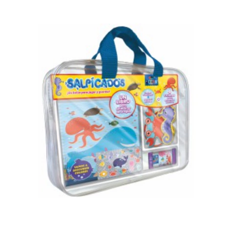 Bolso Salpicados 1 Libro + 1 Burbujero + Stikers Brillantes + 4 Figuras - comprar online