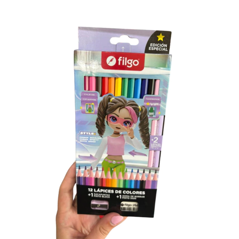 Colores Filgo Pinto x12U. +HB+Goma+Sacapunta. en internet