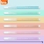 Fibras Pastel C/ Glitter BRW Blister X6