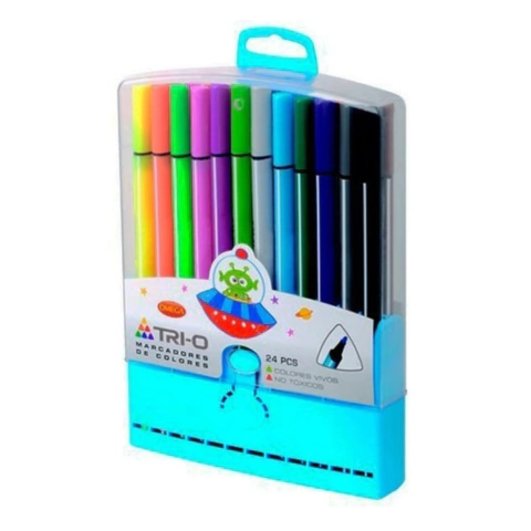 Marcadores Macrofribras Trio X24