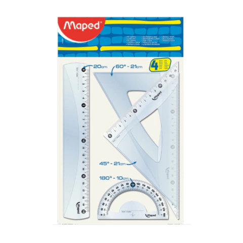 Set De Geometría Maped 3 Piezas