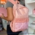 Mochila De Espalda 18 Pulgadas - Diseño Rosa C/ Corazones BRW