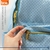 Mochila Celeste Eco cuero 18 Pulgadas Diseño Perforada BRW - Sigma Grafica