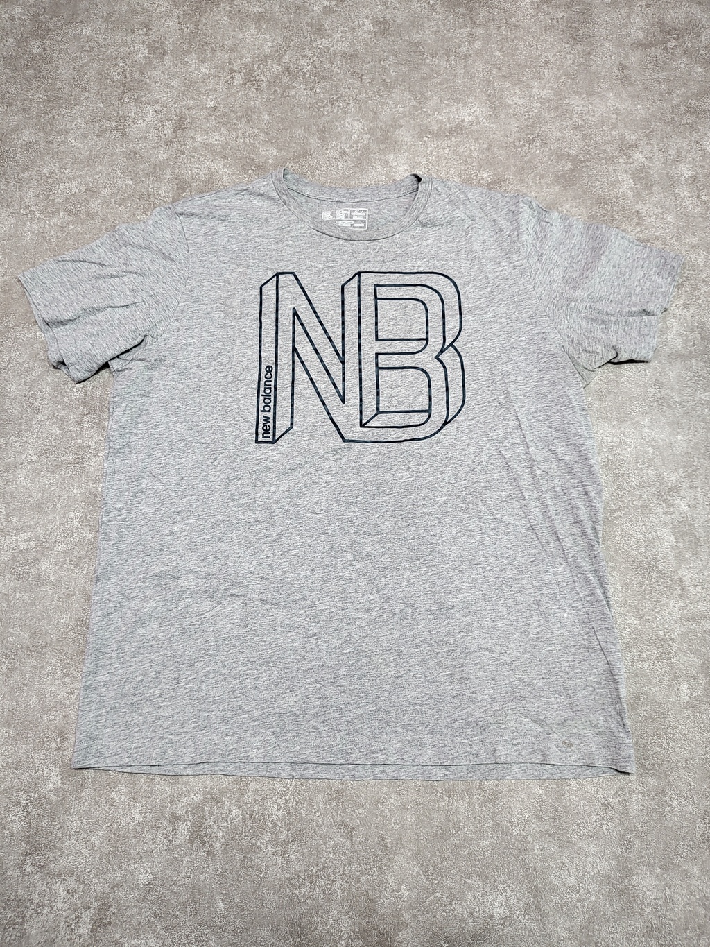 Remera New Balance Gris Logo Talle Xl Sku R431 * thumbnail 3