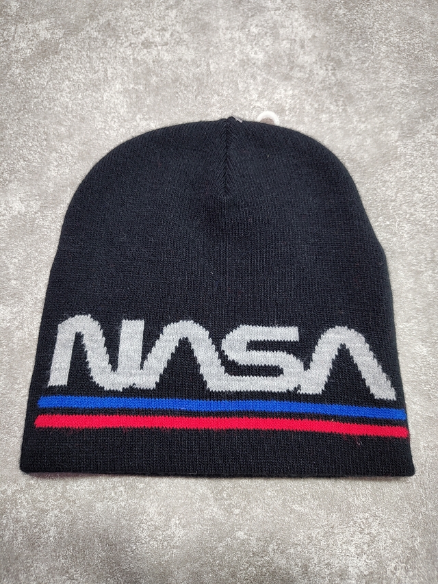 Gorro Beanie Nasa Negro Sku V47 thumbnail 2