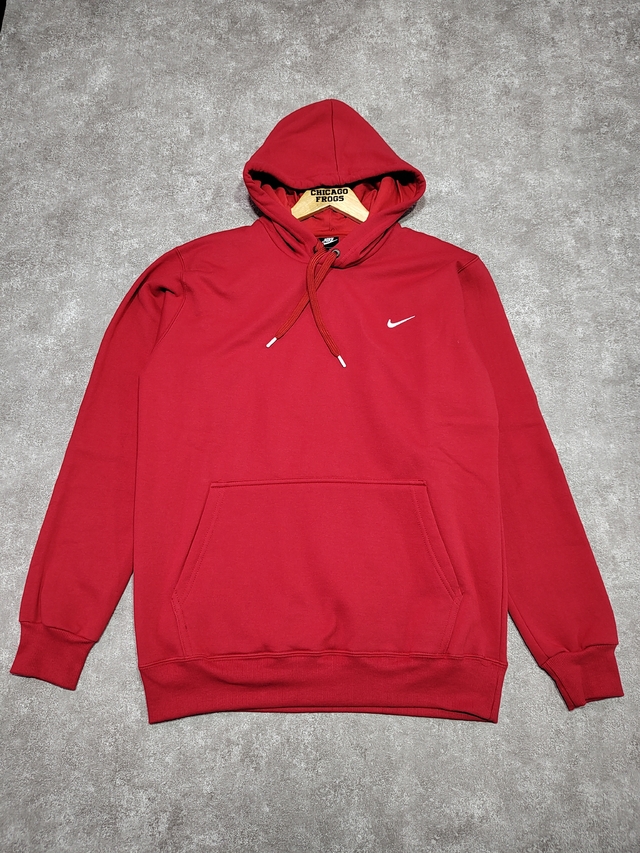 Buzo Hoodie Nike Classic Rojo Sku H503 * thumbnail 2