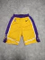 Short NBA Basketball Los Ángeles Lakers amarillo/violeta SKU X04 *
