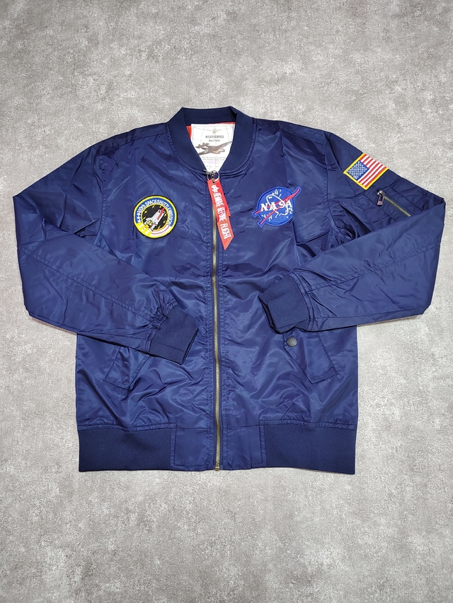 Campera Nasa Flyer Bomber Azul Sku J100 * thumbnail 2