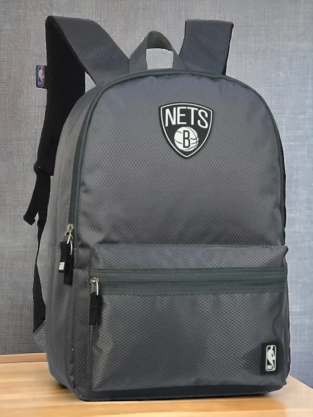 Mochila Nba Brooklyn Nets Gris Sku27640 * thumbnail 2