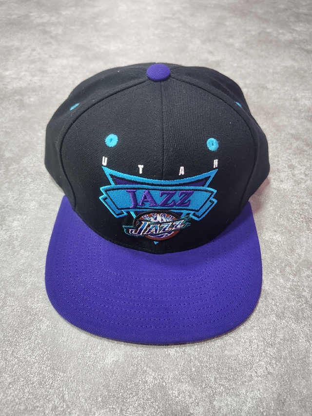 Gorra Visera Ajustable Nba Utah Jazz Mitchell And Ness Sku V41 * thumbnail 2
