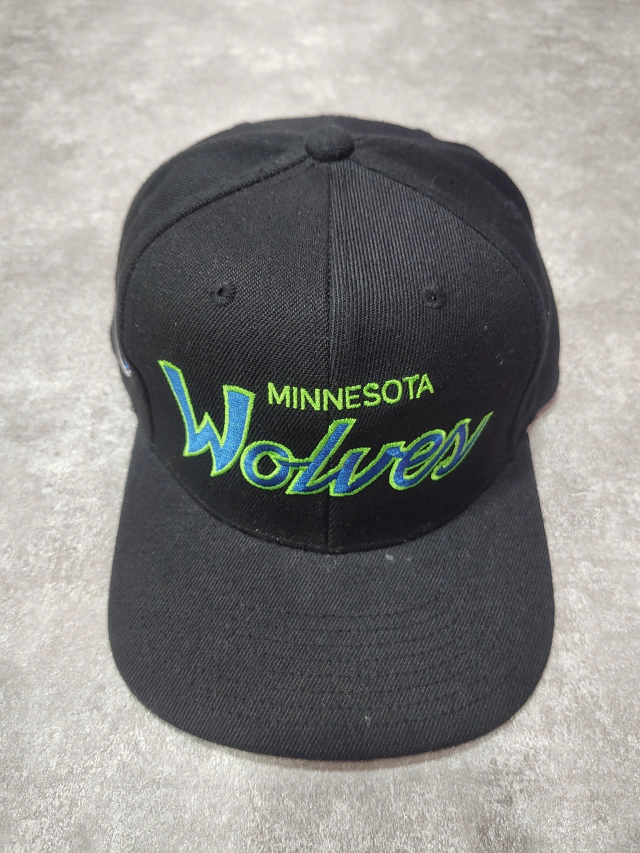 Gorra Visera Ajustable Nba Minnesota Wolves Mitchell And Ness Sku V42 * thumbnail 2