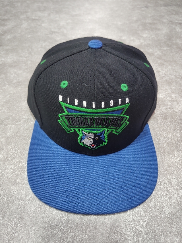 Gorra Visera Ajustable Nba Minnesota Wolves Mitchell And Ness Sku V29 * thumbnail 2