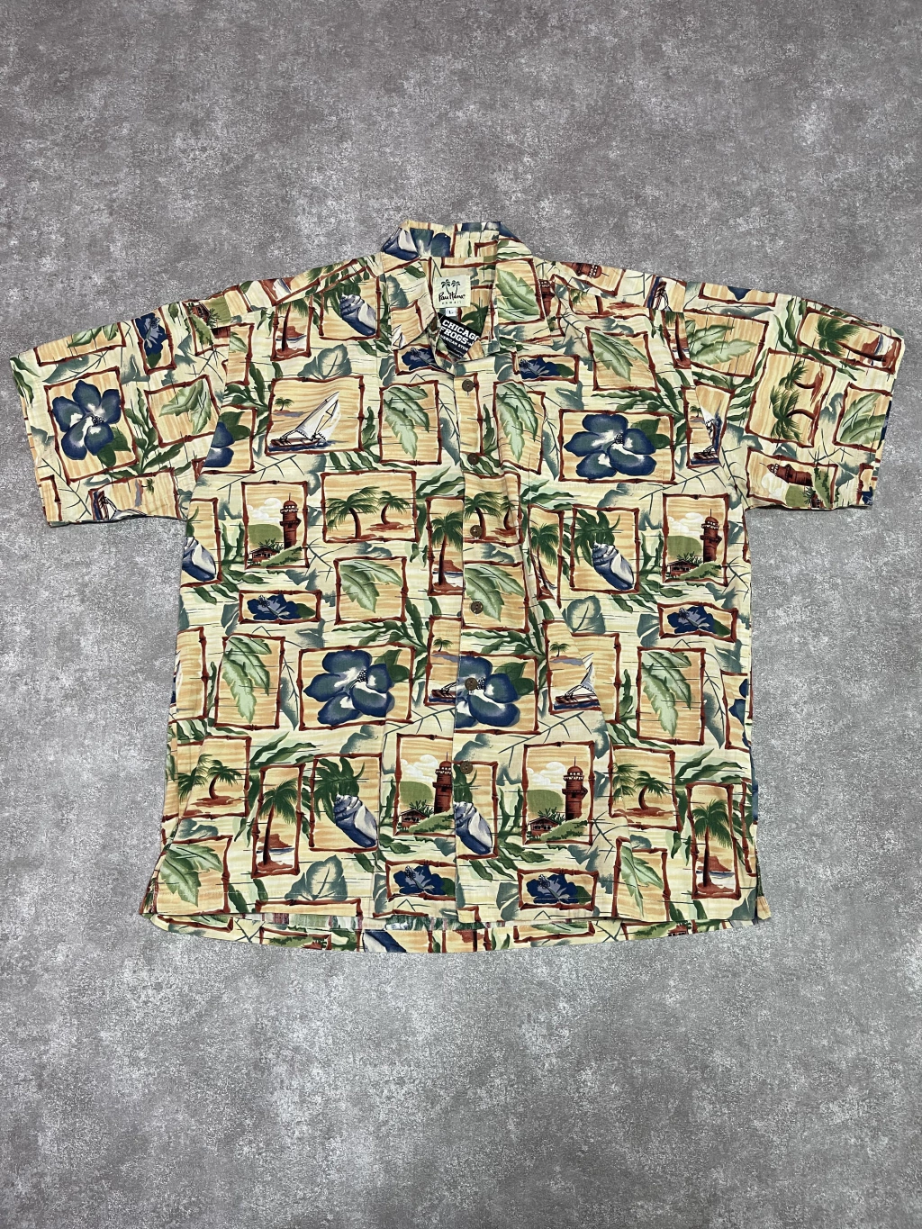 Camisa Hawaiana Talle L Sku F63 * thumbnail 3