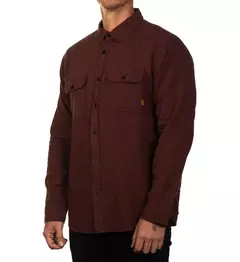 Camisa Sullen Clothing STRIPER FLANNEL - RUST/BLACK - tienda online