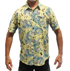 Camisa Sullen Clothing TURQUOISE TIGER WOVEN