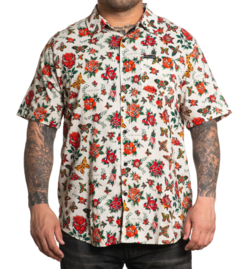Camisa Sullen Clothing BUTTERFLIES AND ROSES WOVEN