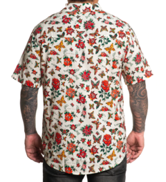 Camisa Sullen Clothing BUTTERFLIES AND ROSES WOVEN en internet
