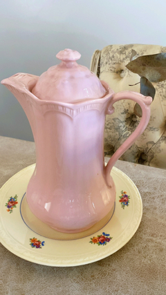 Cafetera/chocolatera grande Meakin rosa