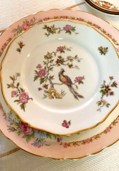 Plato de postre 20 cm porcelana francesa - tres deseos vintage market
